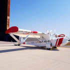 La aeronave no tripulada que la empresa prueba en el interior del aeropuerto de Alguaire.
