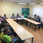 Imagen de la reunión de UP que se celebró ayer en Vielha.