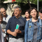 Gerard Dago, acompañado por su abogada a la entrada de los juzgados de Lleida..