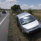 Imagen del vehículo siniestrado en Tarroja de Segarra. 