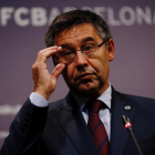 Josep Maria Bartomeu, presidente del FC Barcelona, durante una de sus comparecencias.