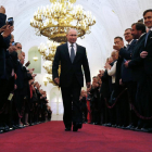 Vladímir Putin va prendre ahir possessió del seu quart mandat al capdavant de la prefectura del Kremlin.