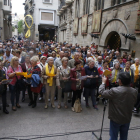Els cantaires es van reunir de nou a la plaça de la Paeria per demanar la llibertat dels presos.
