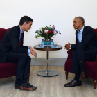 Sánchez y Obama se reúnen durante una cumbre económica en Madrid