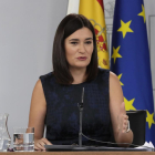 La ministra de Sanidad, Carmen Montón, ayer en rueda de prensa. 