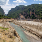 Efectes de la sequera al Congost de Mont-rebei i al pantà de Canelles