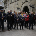 Movilización el pasado lunes en Lleida para exigir unas pensiones públicas dignas.
