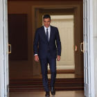 El president del Govern central, Pedro Sánchez, aquest dijous a la Moncloa.