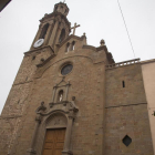 Imatge de la façana de Santa Maria de Montgai sense bastides.
