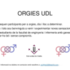 La Universitat de Lleida demana que es retirin cartells que conviden a orgies