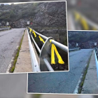 Comparación del puente de Coll de Nargó antes y después de la retirada de los lazos amarillos