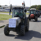 Imagen de una movilización de payeses en Lleida contra los bajos precios que perciben.