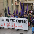 Imagen de archivo de un acto del 8 de marzo, Día Internacional de las Mujeres, en Lleida. 