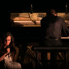 La cantant i el pianista, durant el seu concert al Festival Castell de Peralada.