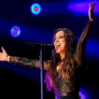 La cantant Malú, al concert a Màlaga divendres a la nit.