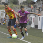 El Lleida, que vistió ayer con la camiseta morada y pantalones negros, no pudo con el Vilafranca.