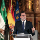 El presidente del Gobierno, Mariano Rajoy, ayer, en Cádiz.