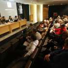 Un moment de l’assemblea celebrada ahir a l’hotel Condes.