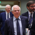 El ministre Borrell, ahir.