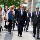L’expresident Artur Mas i els exconsellers Joana Ortega, Irene Rigau i Francesc Homs, al Tribunal de Comptes l’octubre passat.