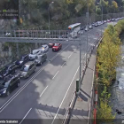Foto de las colas una vez los vehículos habían accedido a Andorra.