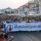 Imagen de archivo de la manifestación en Cambrils tras el atentado.