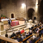 La conferencia reunió a unas trescientas personas en la iglesia de Linyola. 