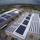 Los paneles solares de la empresa Frifruit en Miralcamp.