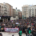 Imatge de la concentració de la Marea Pensionista de Lleida el 17 de març passat.