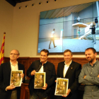 Presentació del projecte a l’IEI - L’Aula Magna de l’IEI va acollir ahir al migdia la presentació del projecte a Lleida, on es van exhibir imatges virtuals per mostrar quin aspecte tindrà el futur museu. A la imatge, d’esquerra a dreta,  ...
