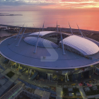 La zona superior del Zenit Arena consta de una cubierta elaborada e instalada por la empresa IASO