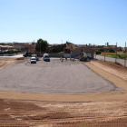 Las obras de construcción del aparcamiento de autocaravanas. 