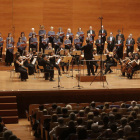 Un instante del concierto de clausura del Musiquem Lleida! celebrado ayer en el Auditori. 