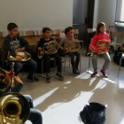Una clase magistral de trompa, ayer en el Conservatori a cargo de un músico de la Simfònica del Vallès.