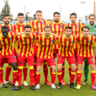 La alineación que presentó el Lleida el domingo en el campo del Deportivo Aragón.