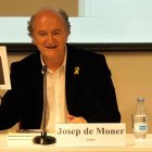 Josep de Moner durante la presentación del libro en Barcelona. 