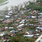 Un pueblo filipino completamente destruido tras el paso del supertifón “Mangkhut”.
