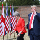 La primera ministra británica, Theresa May, y el presidente de EEUU, Donald J. Trump.