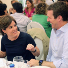 Soraya Sáenz de Santamaría i Pablo Casado van coincidir aquesta setmana en un sopar del PP.