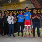 Ramona Gabriel y Diego Tamayo, premiados en la Aragón Bike Race.