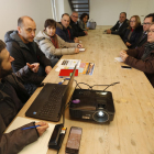 La reunió que es va fer ahir al Centre d’Interpretació de Mas de Melons a Castelldans.