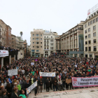 Manifestació de pensionistes a la plaça Sant Joan de Lleida, el 17 de març passat.