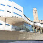 Vista general de la entrada principal de la Audiencia de Lleida, en el Canyeret. 