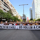Miles de personas claman en Barcelona por libertad de los presos y regreso de los exiliados
