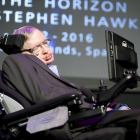El físic britànic Stephen Hawking, en una intervenció en el festival Starmus, a les Canàries.