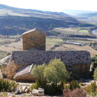 Una vista de la iglesia de Sant Pere de Orrit, en la zona de La Terreta. 