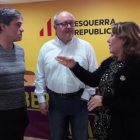 El diputat Joan Capdevila, ahir a la seu d’ERC a Lleida.
