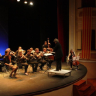 La Bellpuig Cobla, el año pasado en un acto de homenaje a Josep Maria Bernat en el Teatre Armengol. 