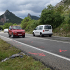 Imagen del lugar de un accidente de moto en Coll de Nargó. 