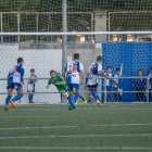 Ubay Luzardo es disposa a marcar el penal amb què l’Ebro va empatar el partit.